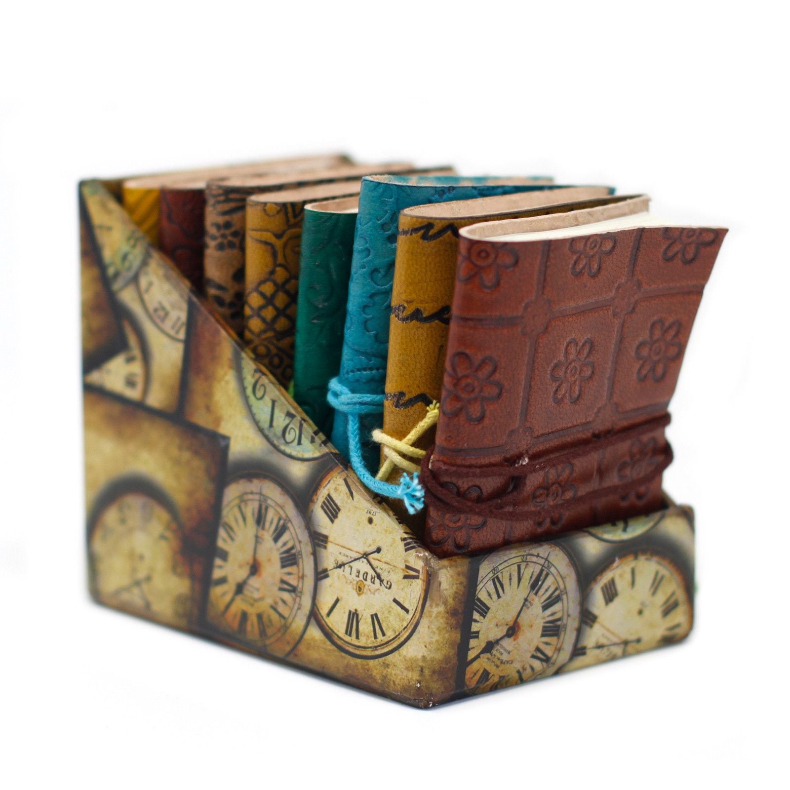 Mini Assorted Leather Notebook with Vintage Style Design