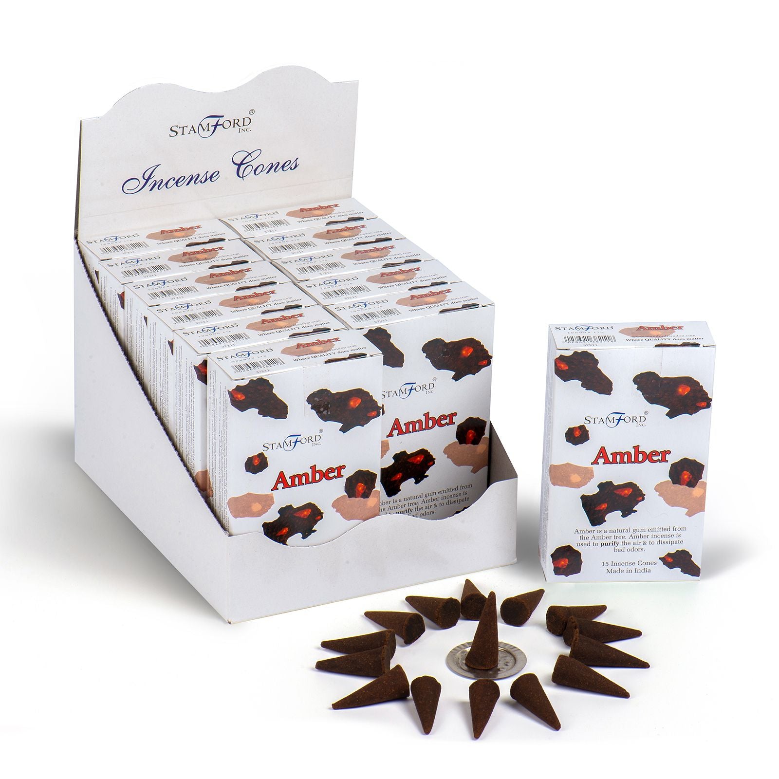 Amber Cones Stamford Premium Incense Cones for Home Fragrance