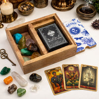 Two Section Tarot Box with Card Holder