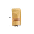 Kraft Window Bag 12x20 cm for Versatile Packaging Solutions