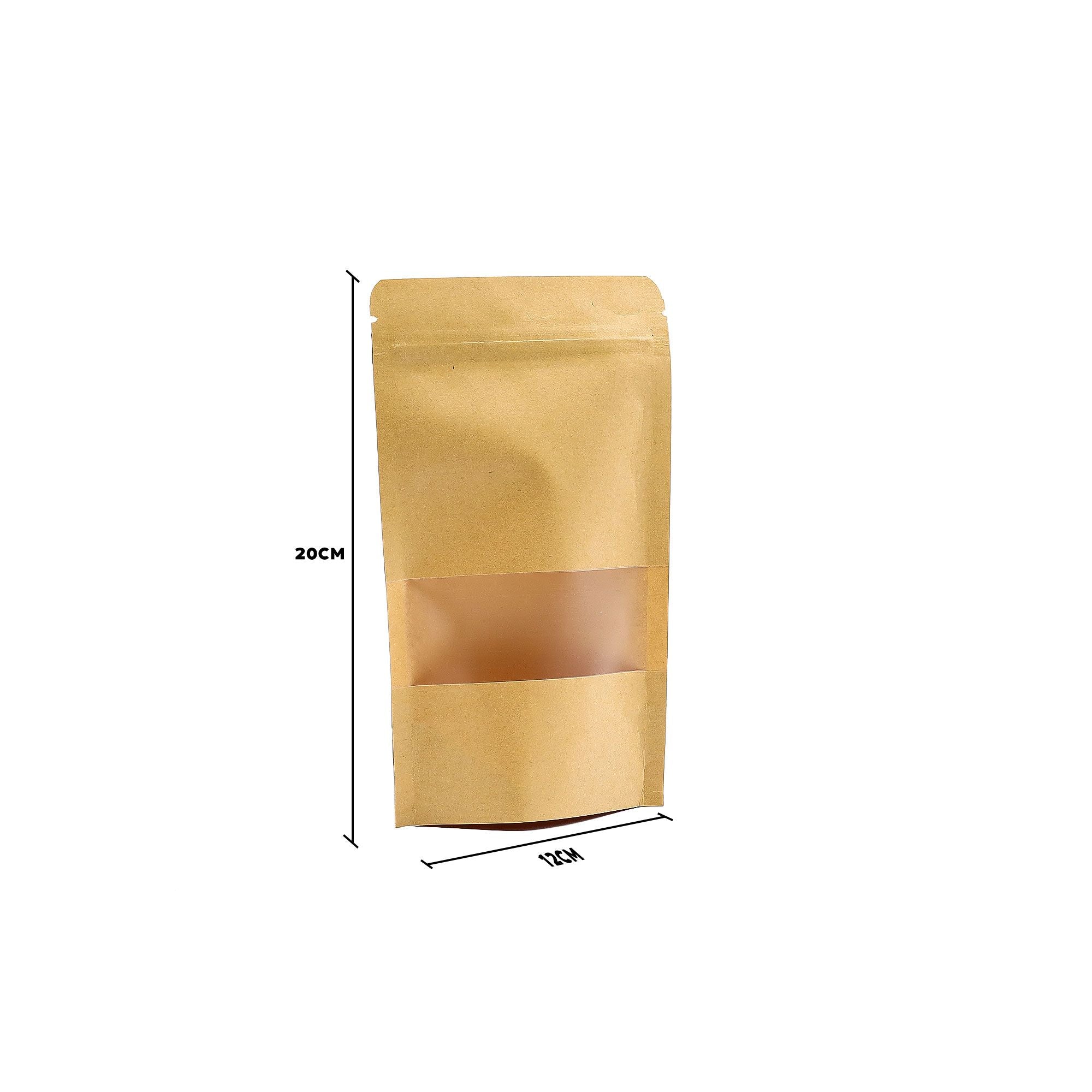 Kraft Window Bag 12x20 cm for Versatile Packaging Solutions