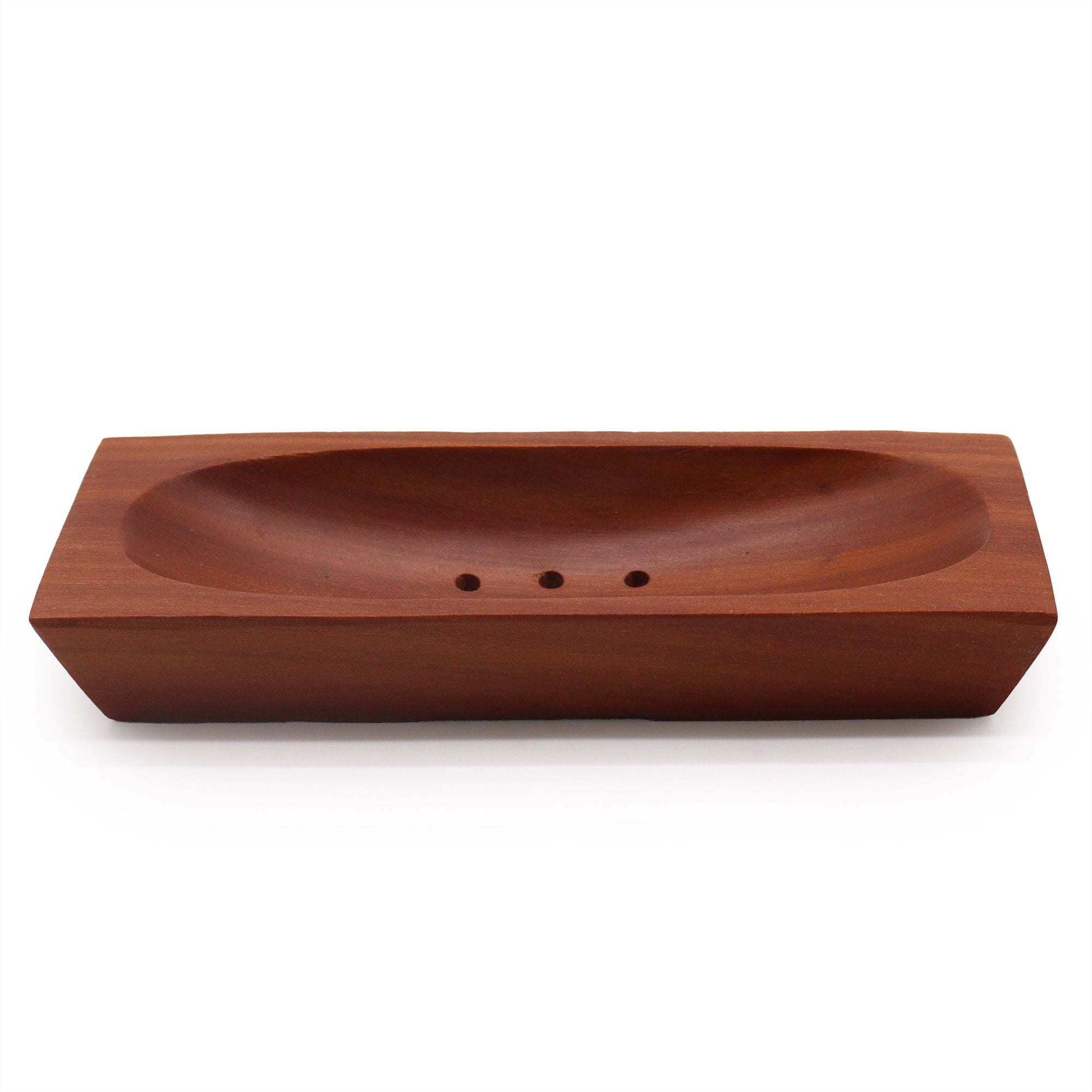 Classic Mahogany Rectangle Soap Dish for Stylish Bathroom Decor
