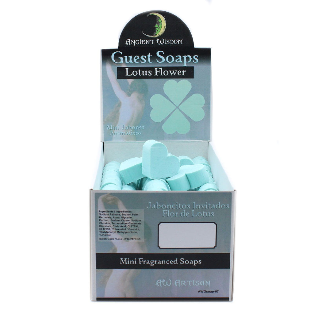 Heart Guest Soap Lotus Flower Scented Heart Shaped Soaps 10PCS