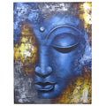 Buddha Painting Blue Face Abstract Art for Elegant Home Décor