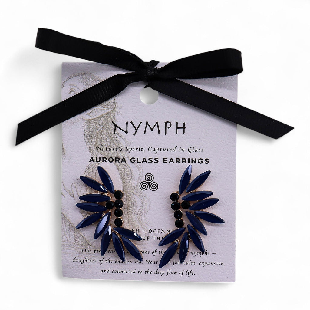 Royal Blue Vintage Glass Fairies Earrings for Unique Style