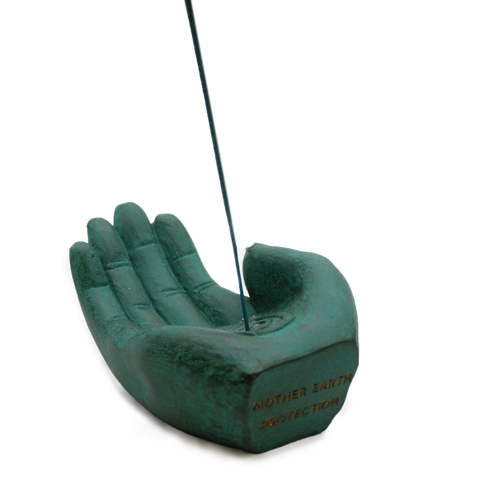Hand Incense Burner Earth Protect Green for Home Fragrance