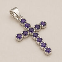 Indian Devotional Pendant - Silver Plated (45cm Chain)- Ionite Crucifix