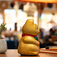 Japanese Lucky Money Cat Ornament – Classic Gold