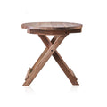 Round Folding Coffee Table 50cm Unique Recycled Wood Design Piece