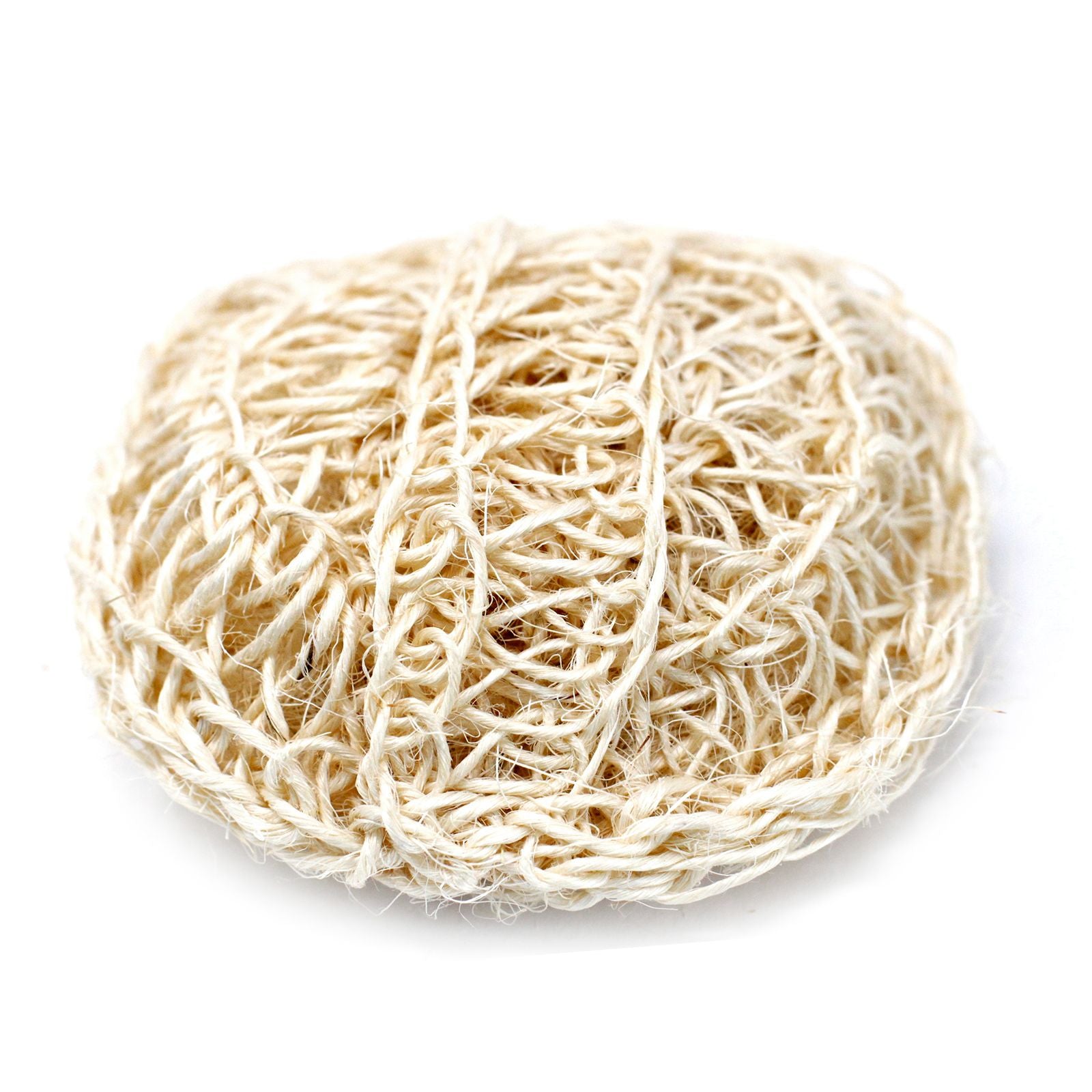Sisal Sponge and Scrub Soft Round Exfoliating Cushion for Skin Care