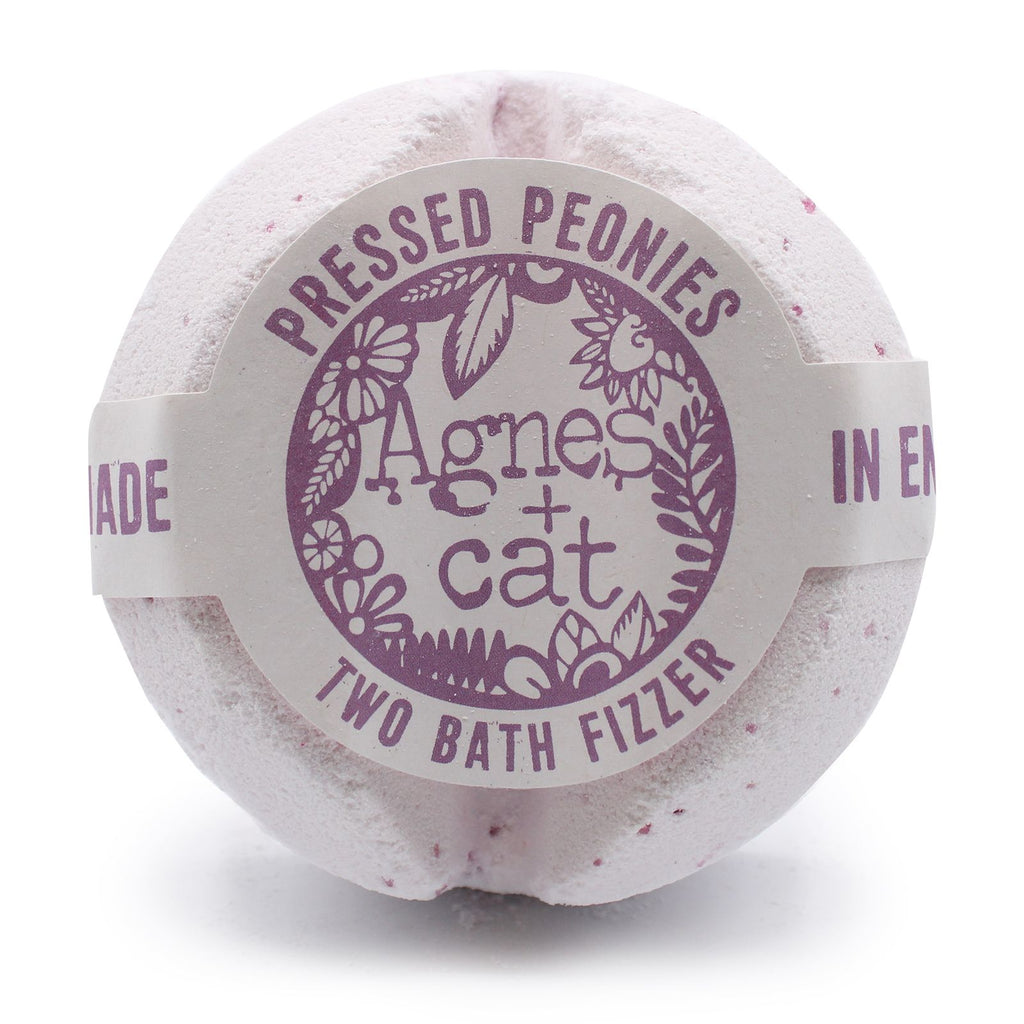 Agnes + Cat Bath Fizzer Pressed Peonies for Luxurious Floral Soaks