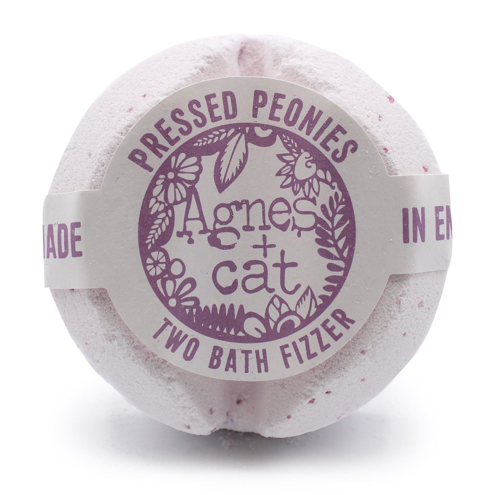 Agnes + Cat Bath Fizzer Pressed Peonies for Luxurious Floral Soaks