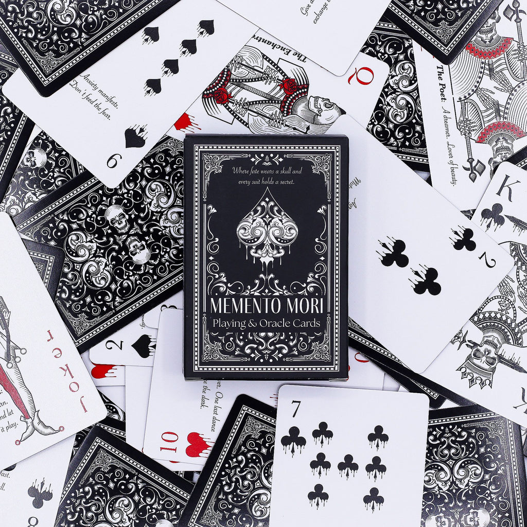 Memento Mori Gothic Playing & Oracle Cards for Unique Gameplay