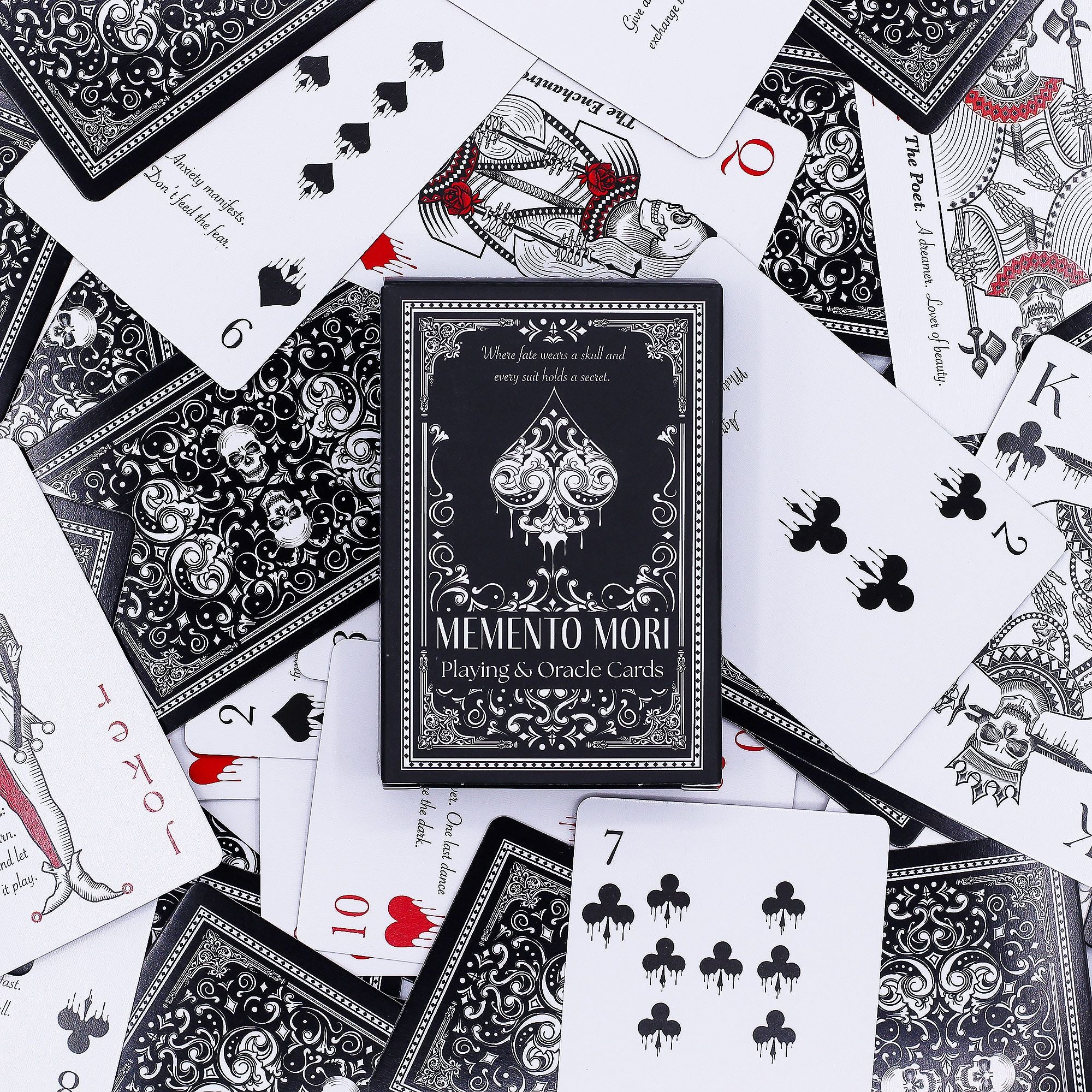 Memento Mori Gothic Playing & Oracle Cards for Unique Gameplay