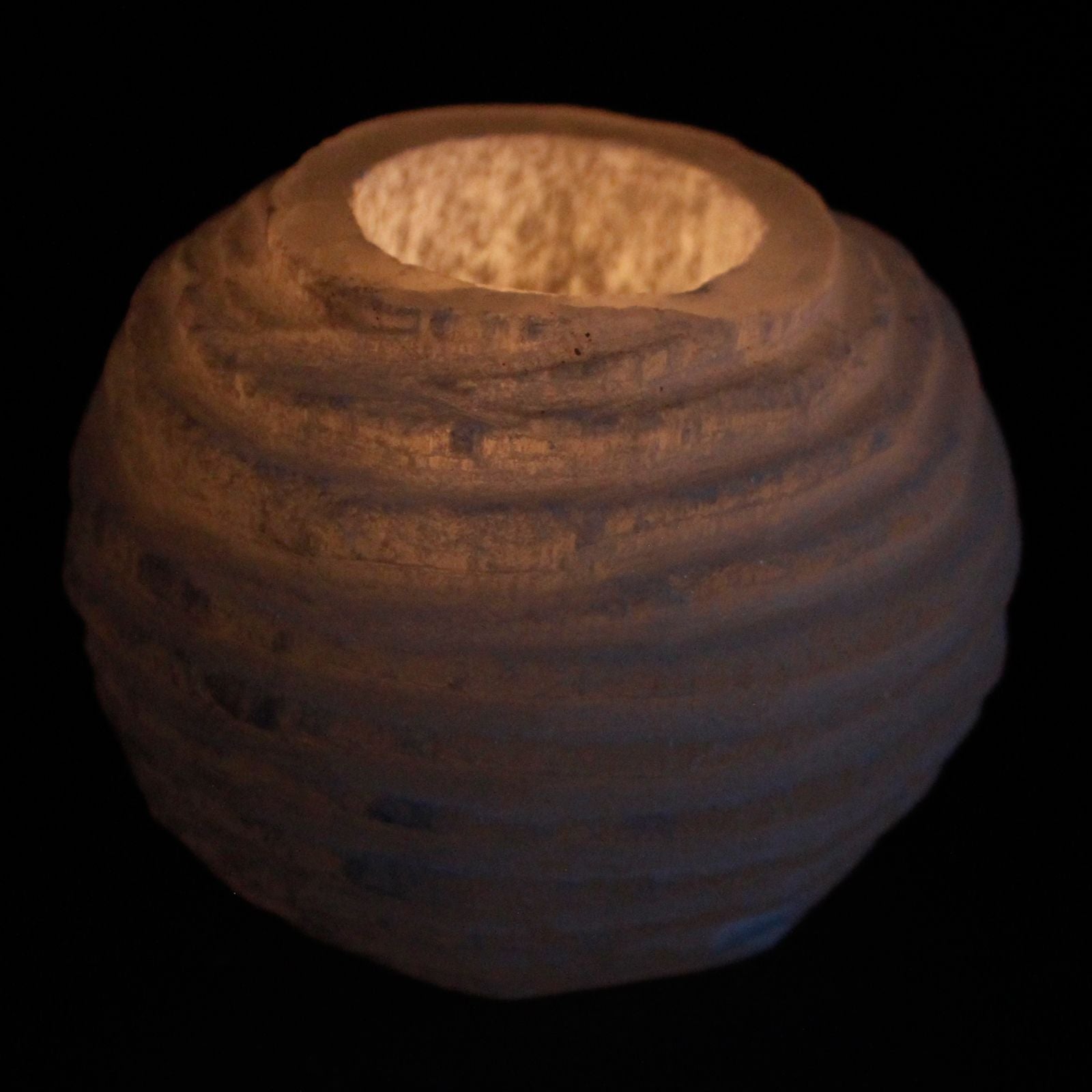 Selenite Snowball Candle Holder Unique 8 cm for Home Decor