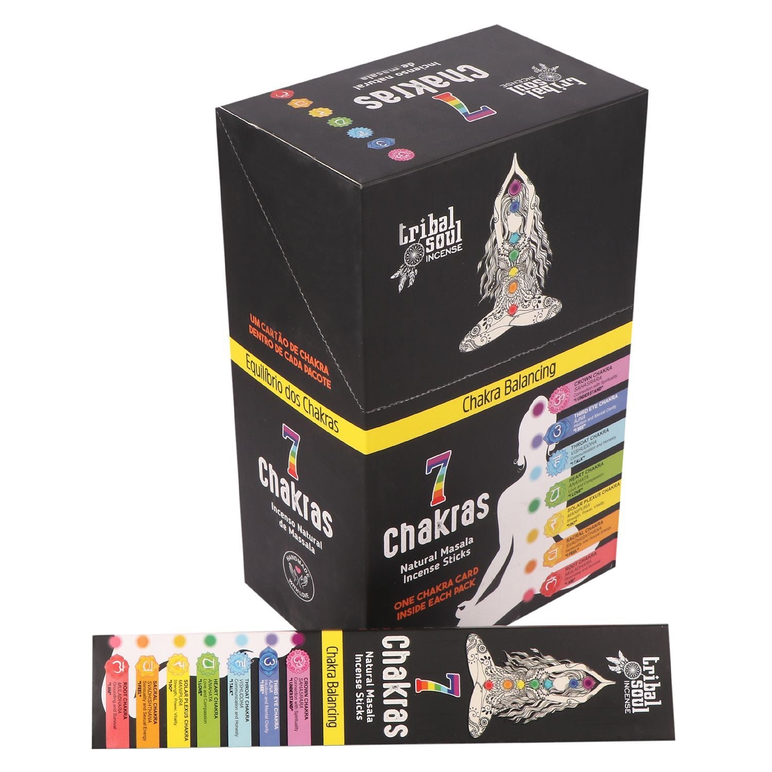 Tribal Soul Incense Sticks for 7 Chakras with Inspirational Card