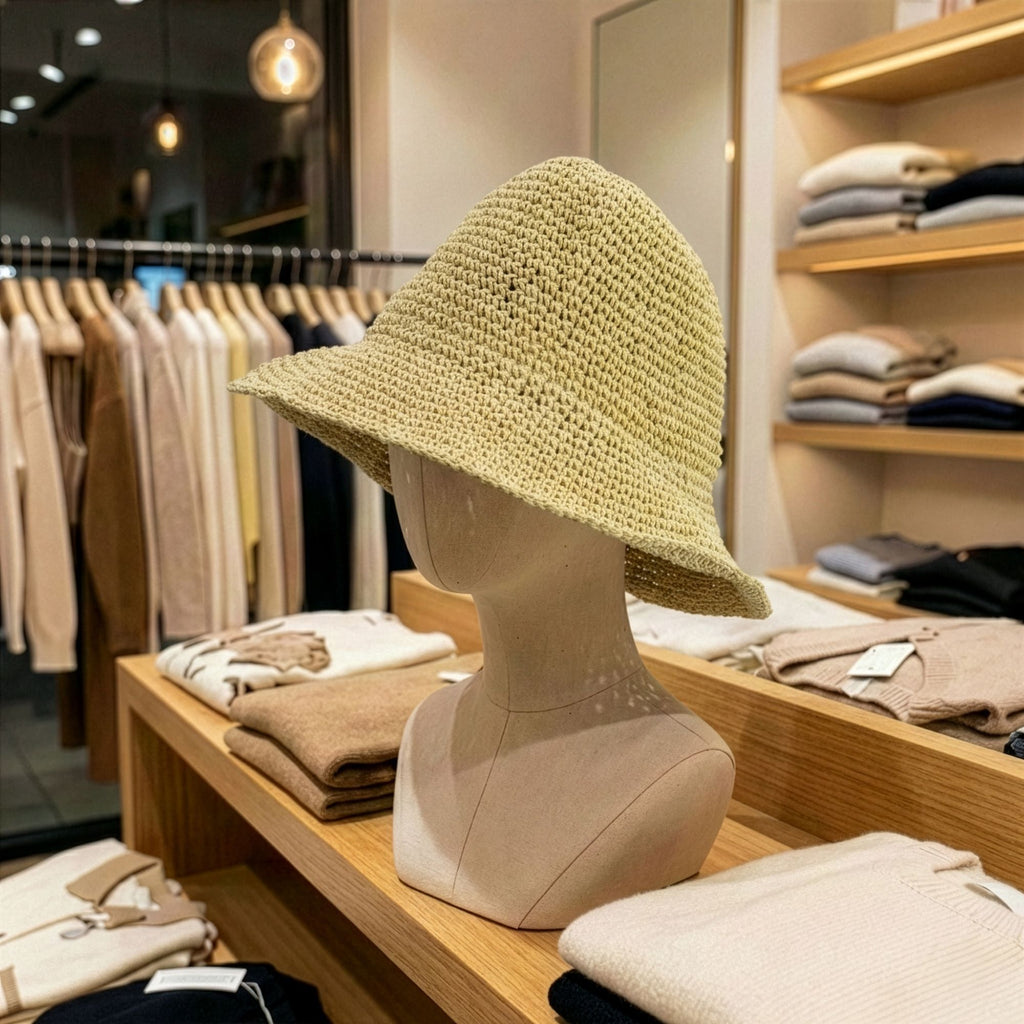 Nomad Sari Floppy Straw Sun Hat in Natural Beige for Summer Fun