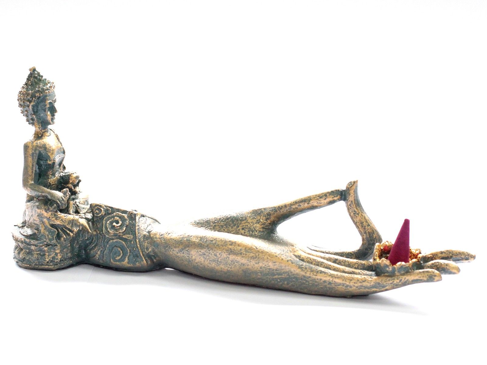 Antique Buddha Hand Incense Burner for Home and Meditation Spaces