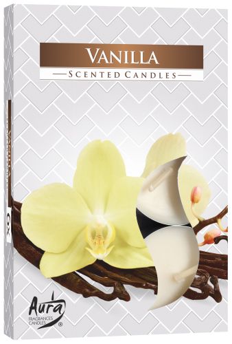 Set of 6 Vanilla Scented Tealights for Home Fragrance Decor