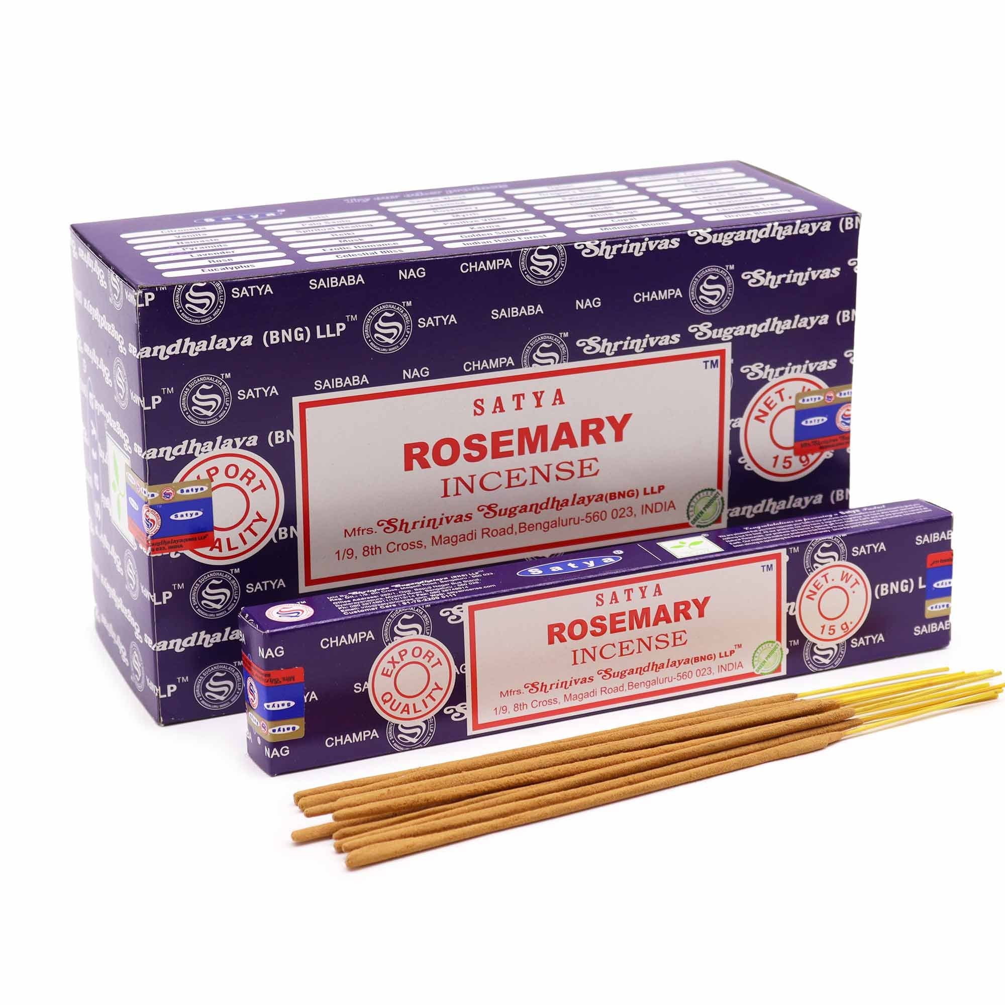 Satya Incense Sticks 15gm Rosemary for Energising Home Fragrance