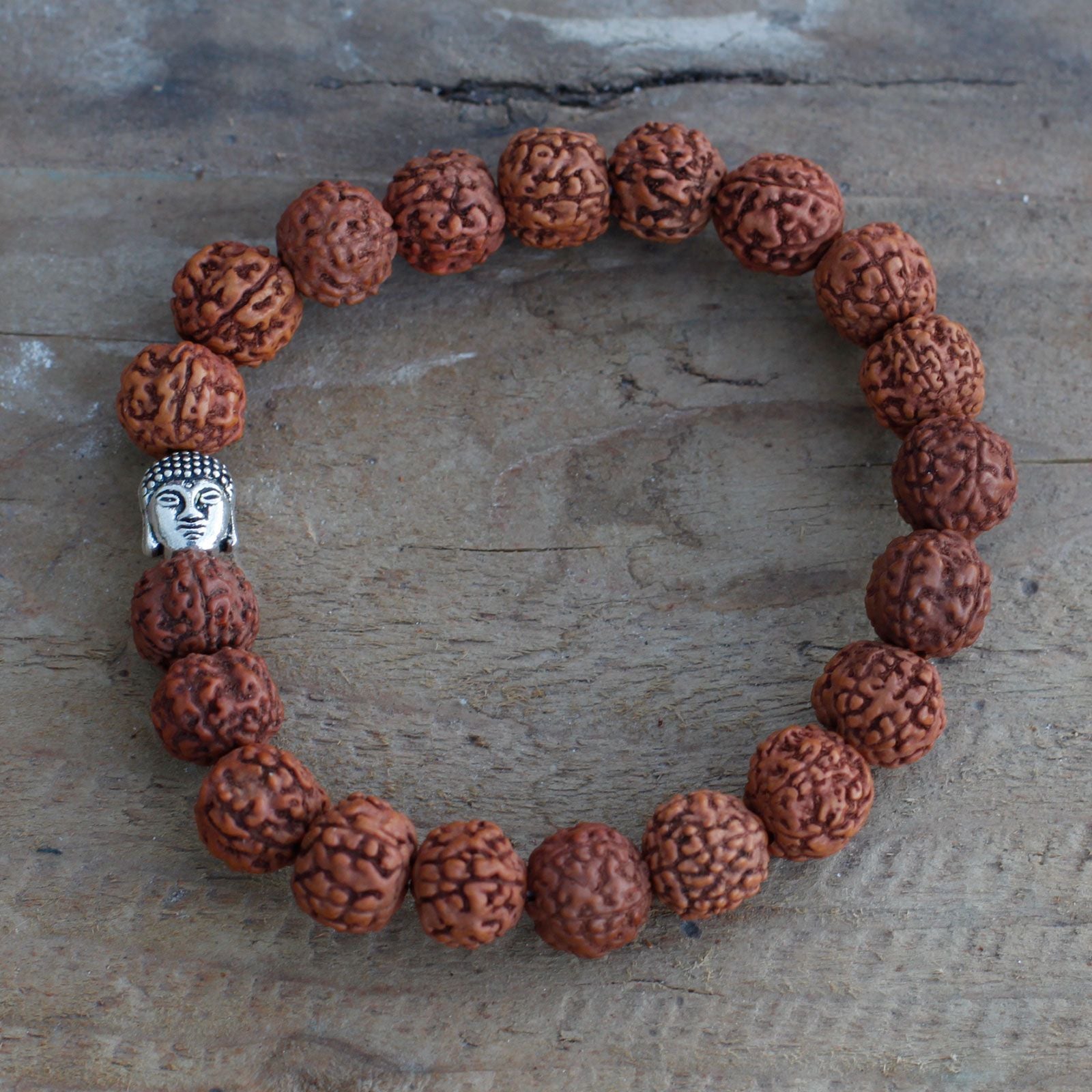 Rudraksha Buddha Bangle Mala with Natural Beads for Unique Style