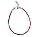Nepalese Extra Fine Gem Bracelet with Coral Tribal Beads