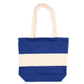 Cotton Tote Two Tone Bag in Blue and Natural Eco Shopper Bag