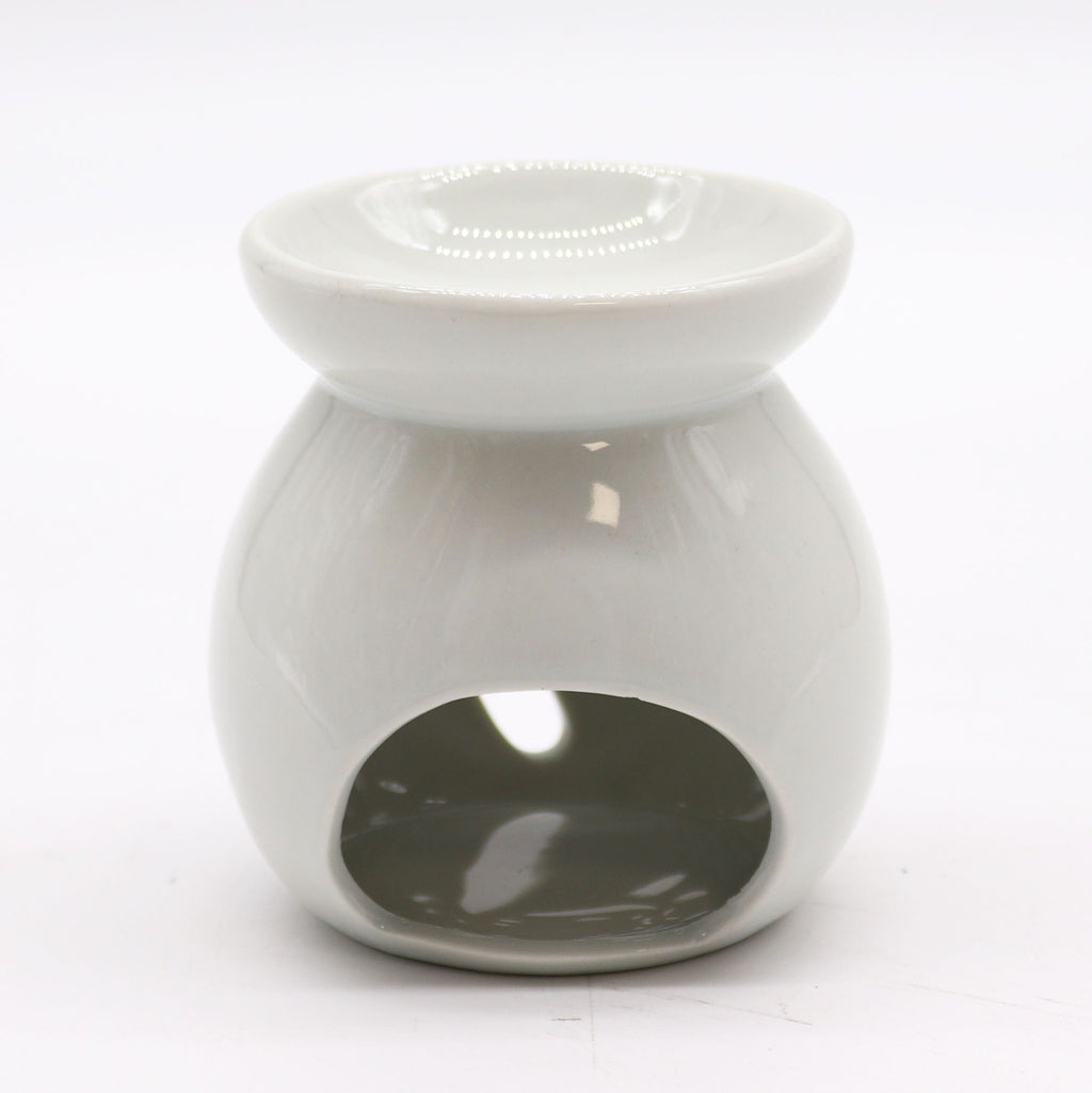 Sm Classic White Oil Burner with Tree Cut Out Design for Home
