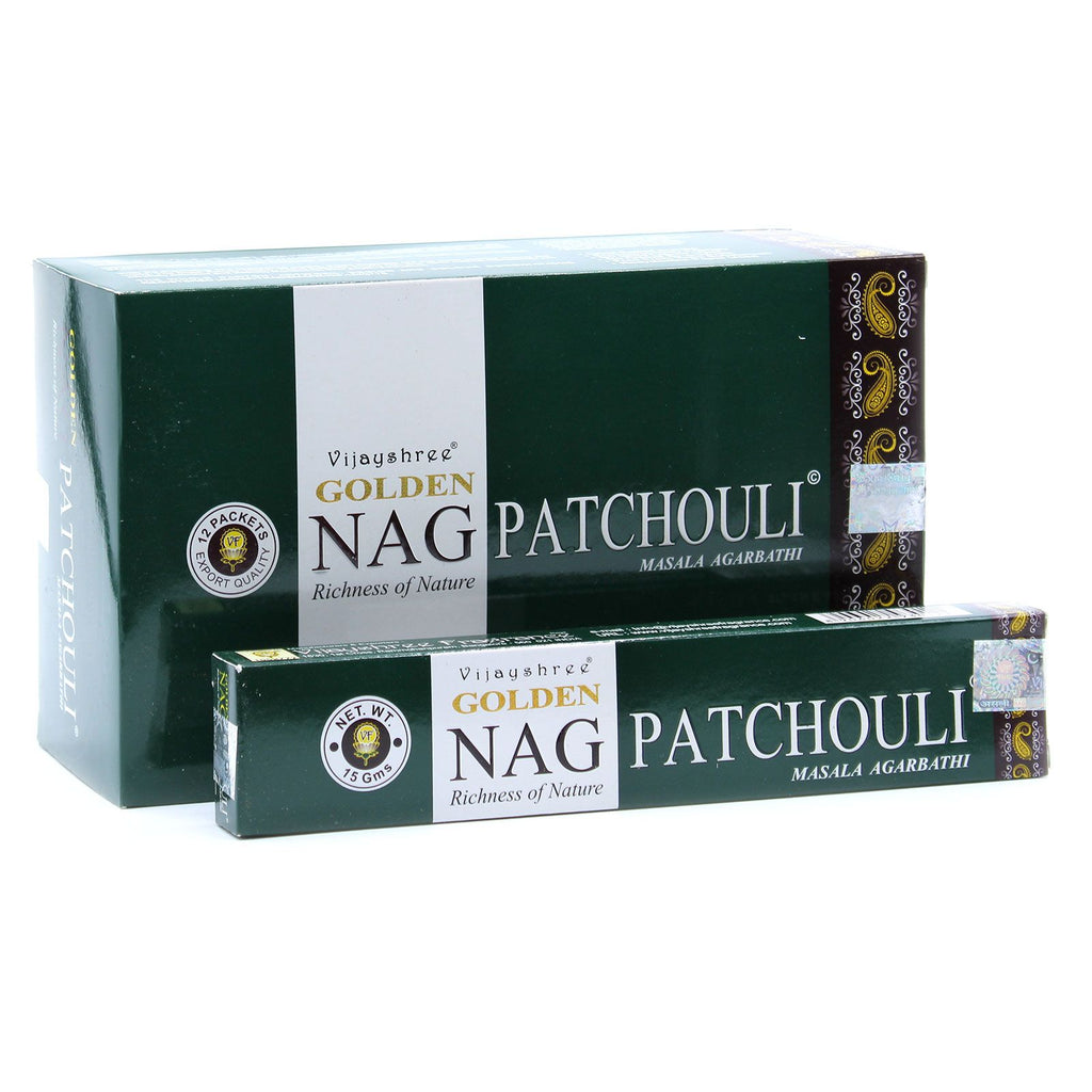 15g Golden Nag Patchouli Incense for Aromatic Home Fragrance