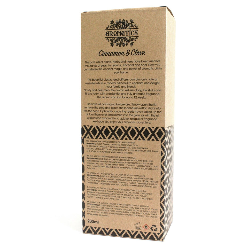 200ml Cinnamon and Clove Essential Oil Reed Diffuser for Home
