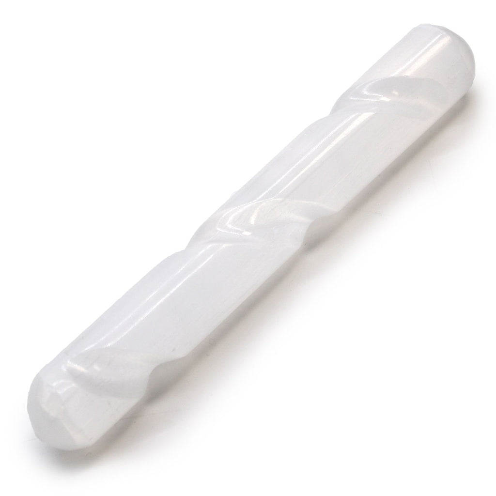 Selenite Spiral Wand 16 cm Round Both Ends for Decorative Display