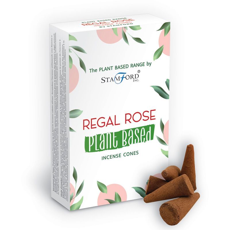 Plant Based Incense Cones Regal Rose for Home Fragrance Use