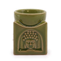 Square Buddha Burner in Light Jade for Aromatherapy Use