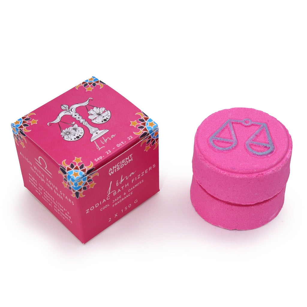 Zodiac Bath Fizzers with Horoscope Libra for Relaxing Baths