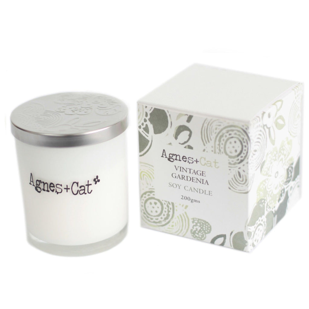Agnes + Cat Votive Candle in Vintage Gardenia for Relaxing Moments