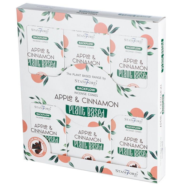 Plant Based Backflow Incense Cones with Apple and Cinnamon Aroma