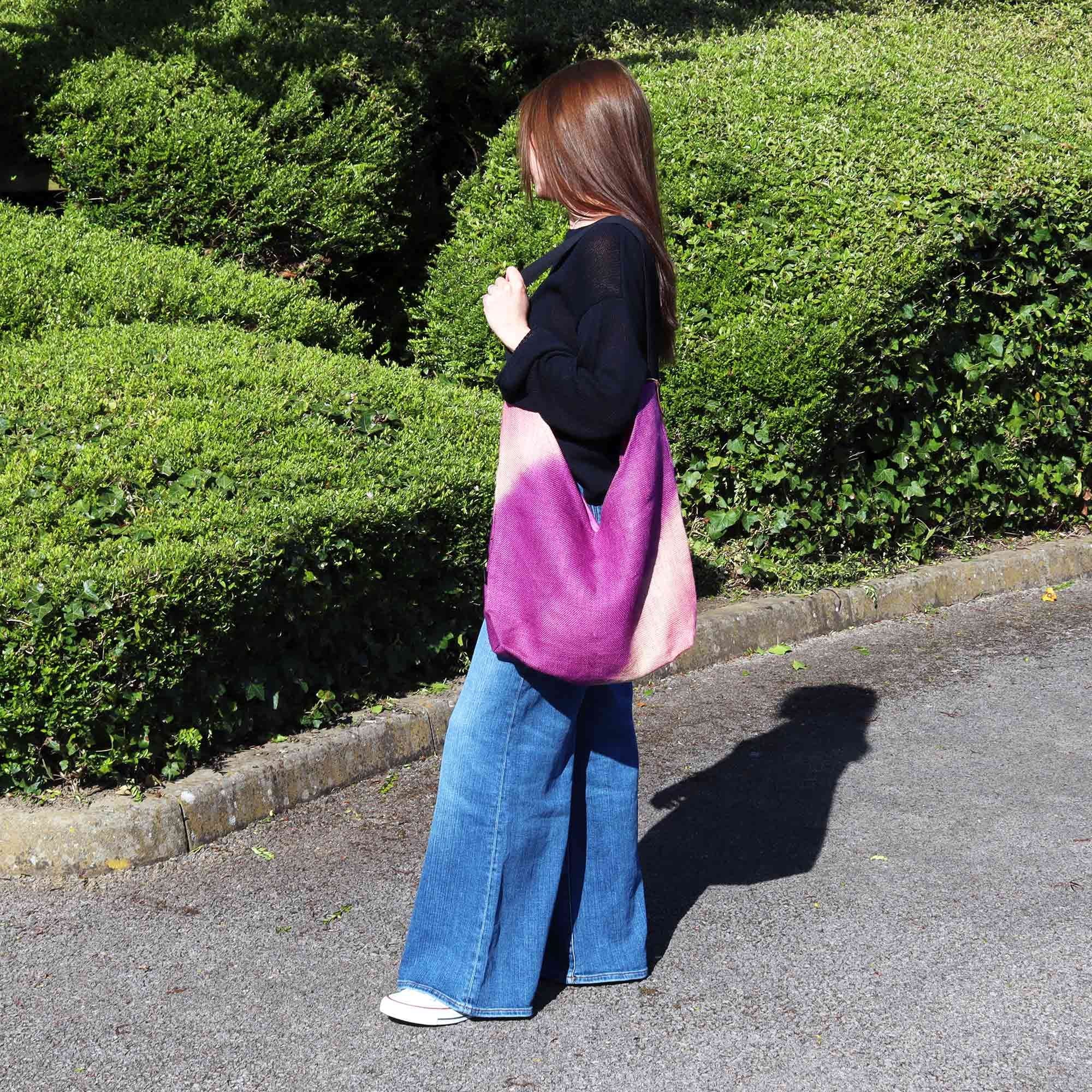 Soft Blend Shoulder Tote in Antique Fuchsia for Stylish Carrying