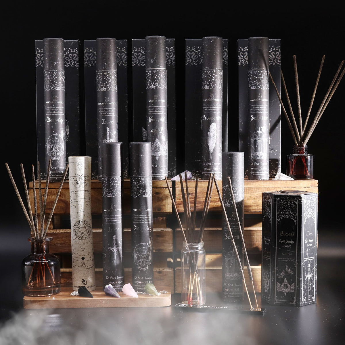 Pyramid Shape Display Incense - Set of 5 Ancient Witch Scents & Spells
