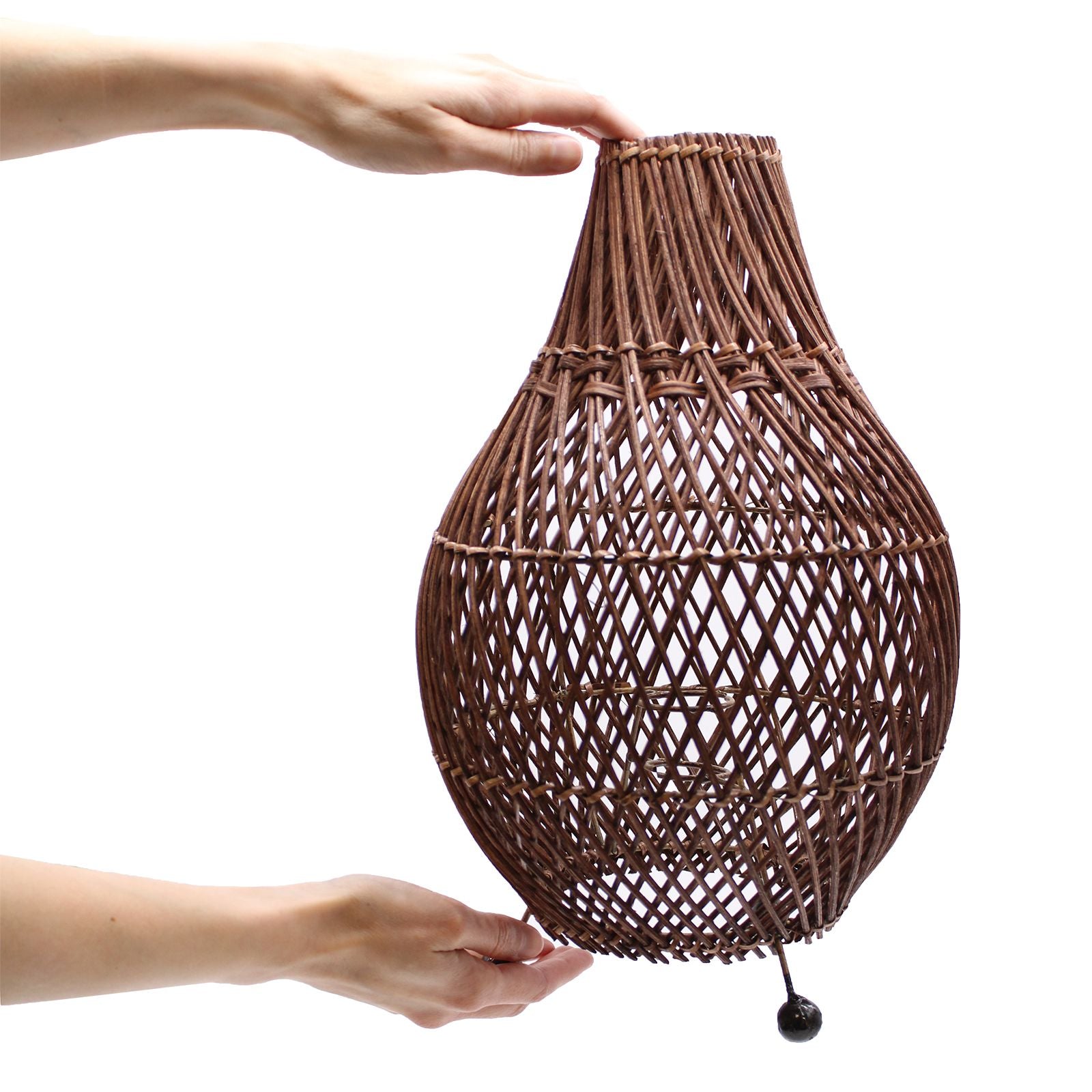 Rattan Table Lamps in Dark Brown for Unique Home Decor Styles