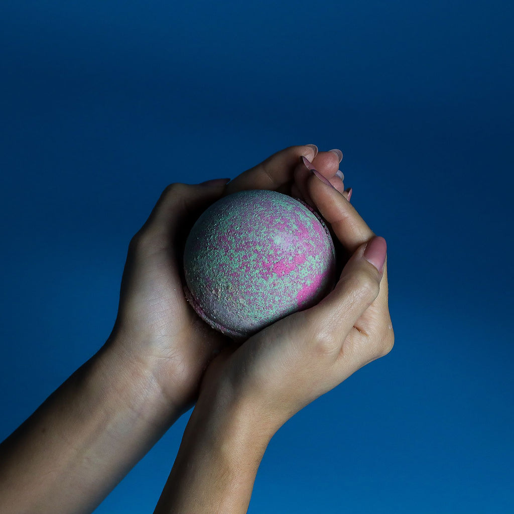 Set of 3 Fruity Rhubarb Bath Bombs for Vibrant Bath Fun