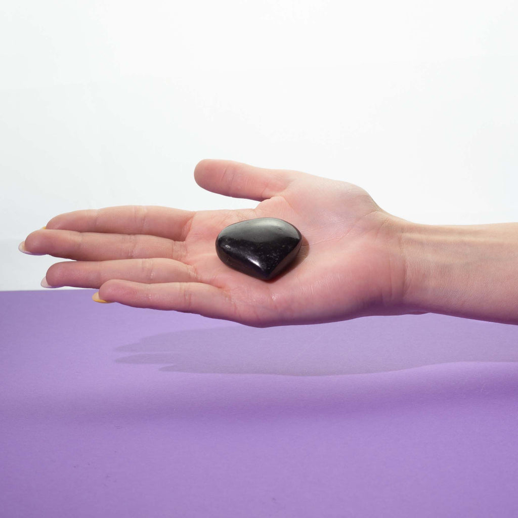 Four Gemstone Shapes Set Featuring Black Tourmaline for Décor