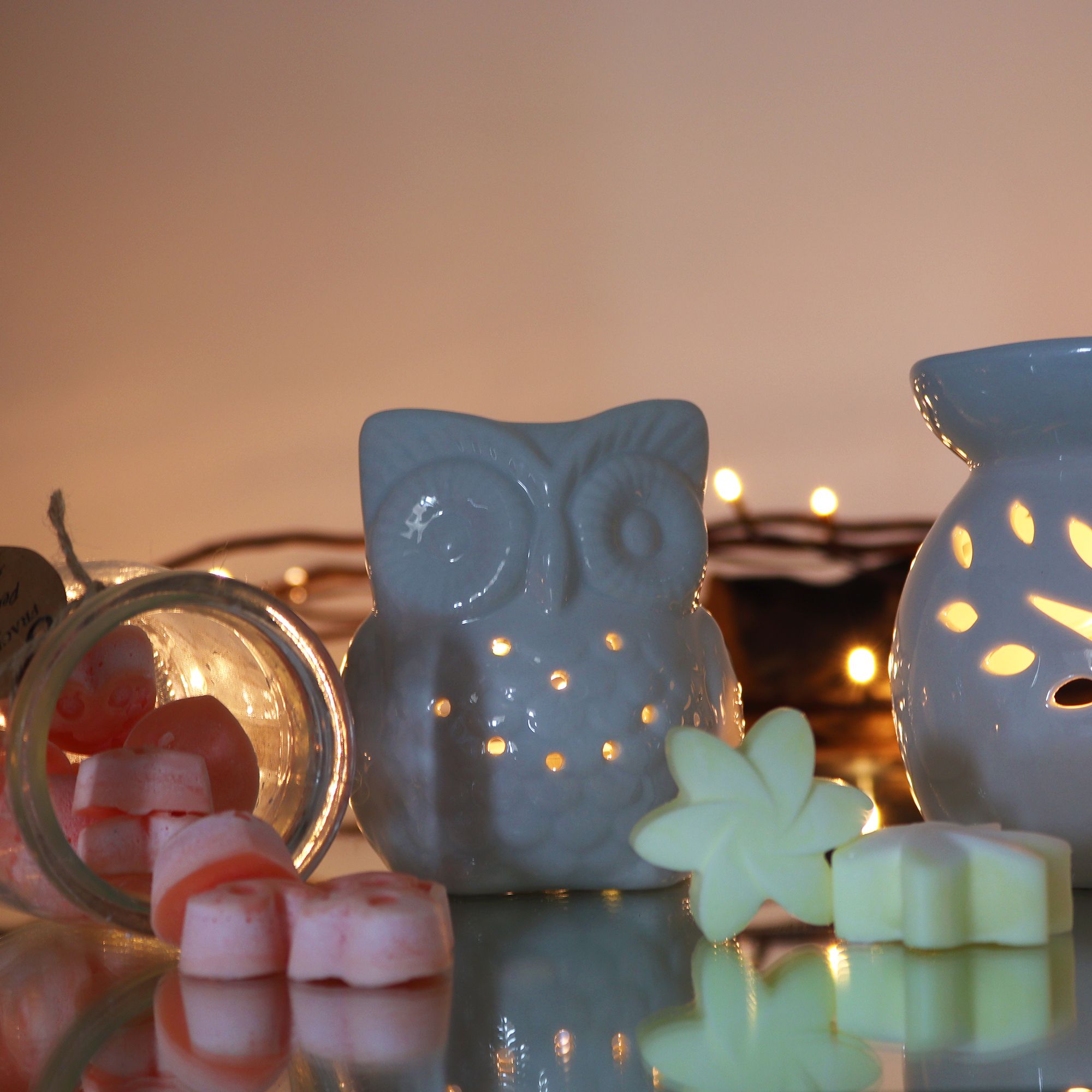 Classic White Tall Owl Oil Burner for Fragrance Oils and Wax Melts