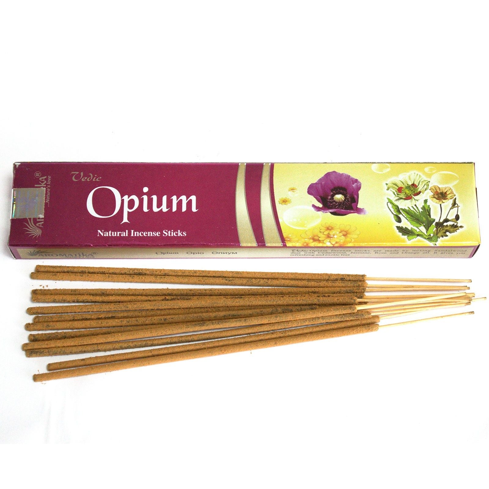 Vedic Incense Sticks Opium Box of 12 for Aromatic Fragrance