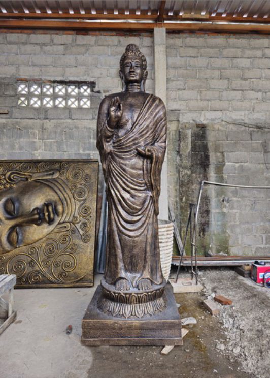 Tall Antique Gold Standing Buddha Statue 3m Tall Design