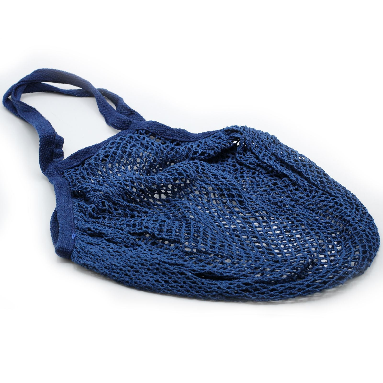 Pure Cotton Mesh Bag in Denim for Stylish Everyday Use