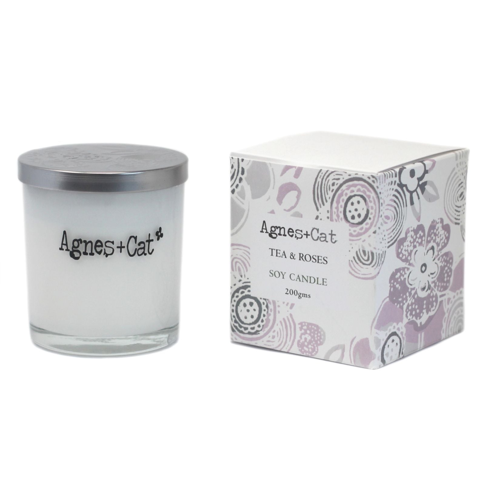 Agnes + Cat Votive Candle Tea and Roses for Calm Relaxing Spaces