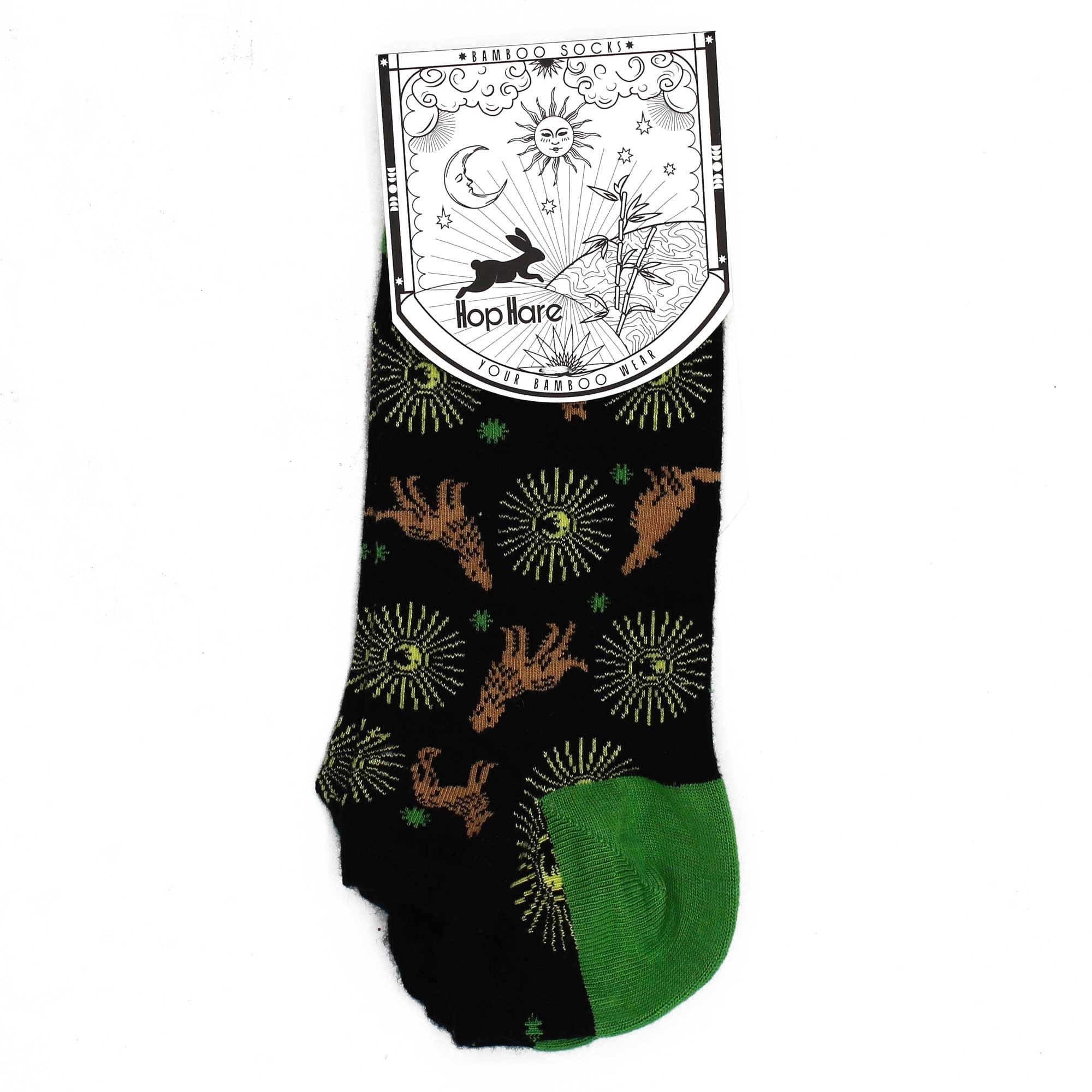 S/M Hop Hare Bamboo Low Cut Socks Moonlight Wolves for Comfort