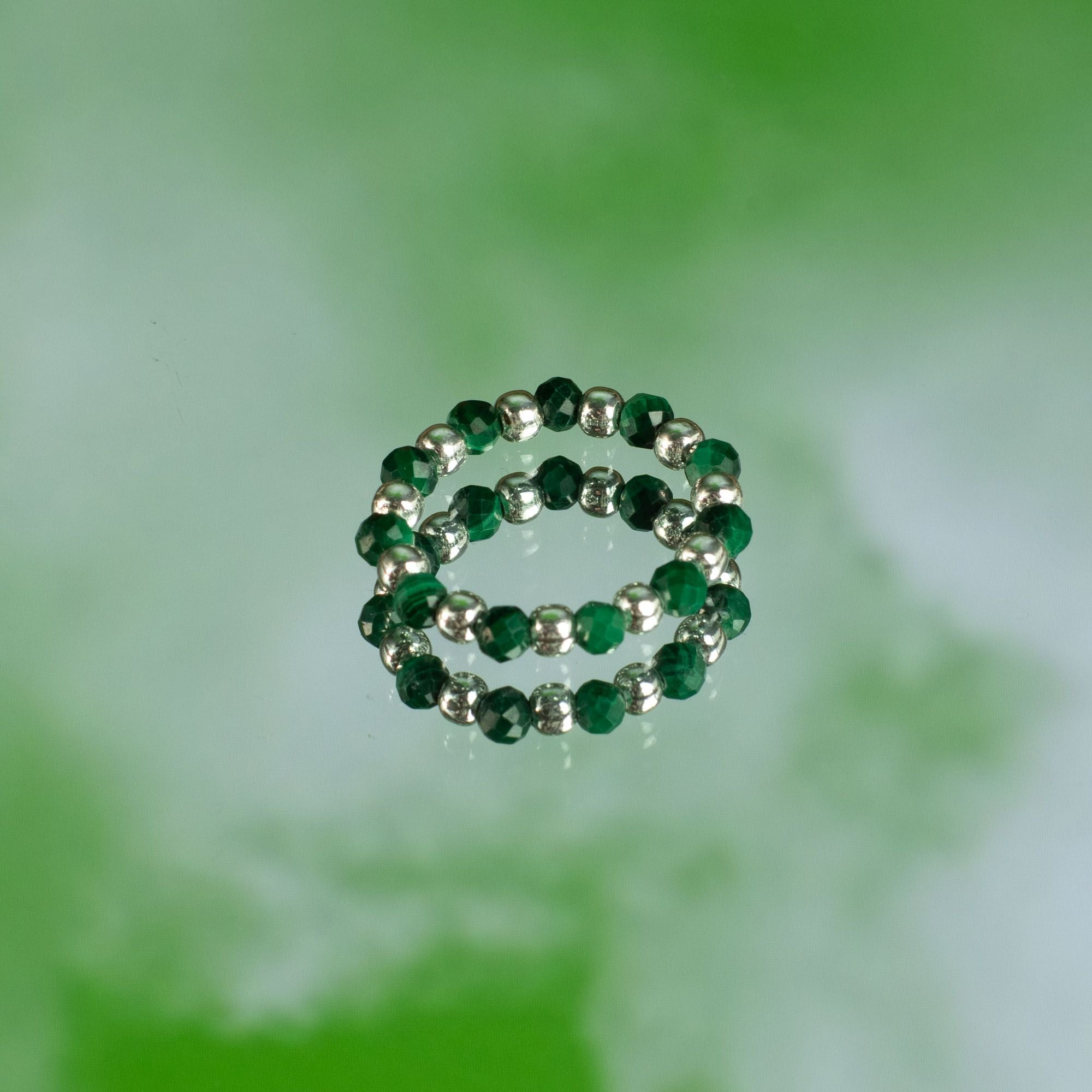Nymph Spirit Gemstone Ring Set with Nature Inspired Design
