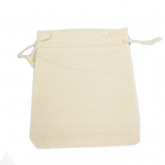 Quality Velvet Pouch in Ivory for Elegant Gift Wrapping Storage