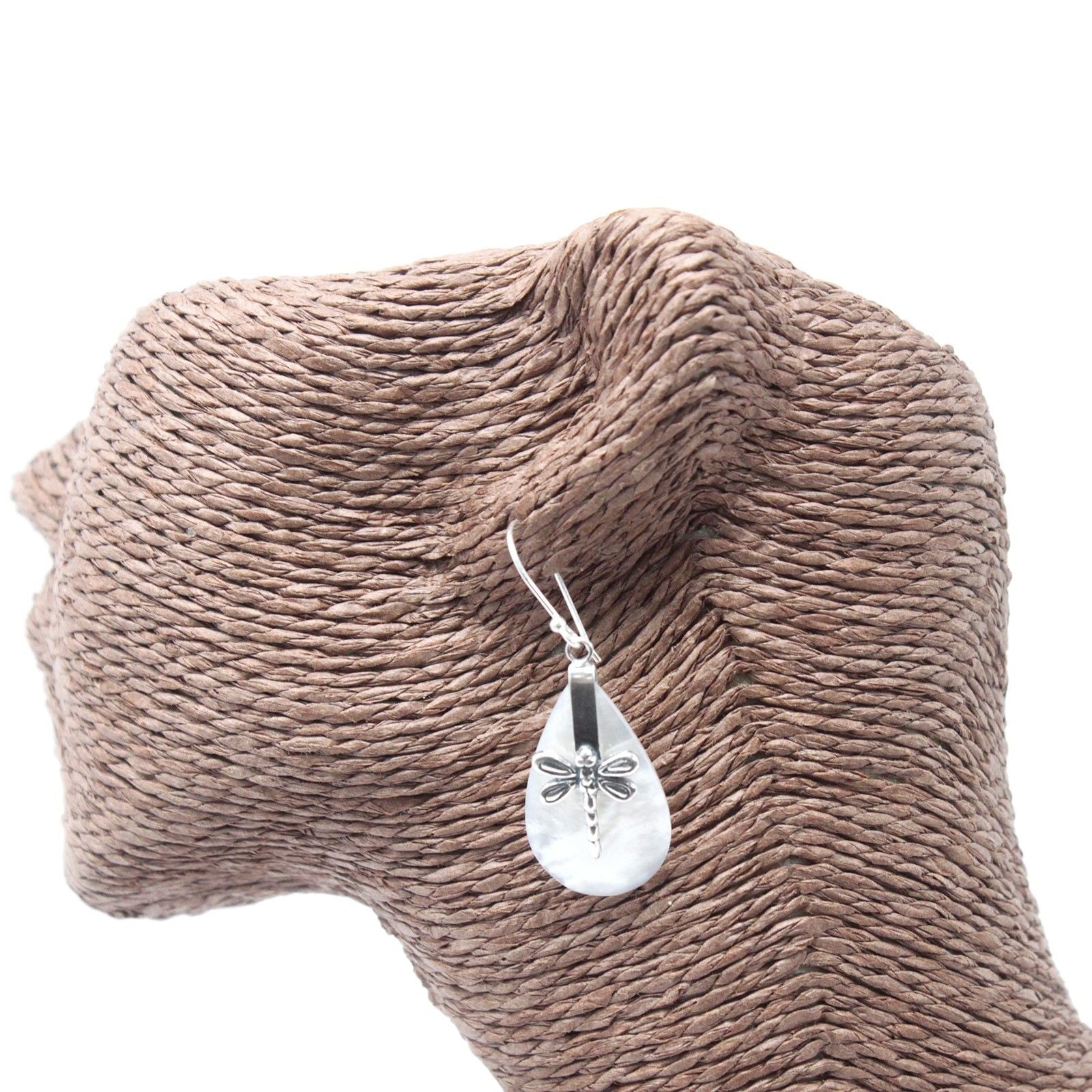 Shell & Silver Dragonfly Earrings for Unique Style and Charm